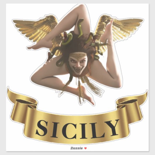 Sicilia Sicily Trinacria Symbol Sticker (Blatt)
