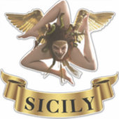 Sicilia Sicily Trinacria Symbol Sticker (Vorderseite)