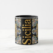 Sicilia Sizilian Pattern Klassische Tasse, 11 oz T Tasse (Zentrum)
