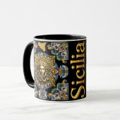 Sicilia Sizilian Pattern Klassische Tasse, 11 oz T Tasse (Vorderseite Links)