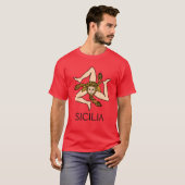 Sicilia - sizilianisches Triskelion Shirt (Vorne ganz)