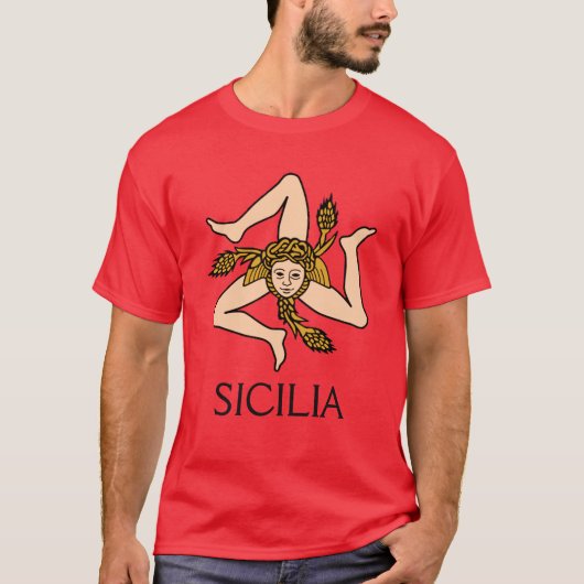 Sicilia - sizilianisches Triskelion Shirt (Vorderseite)