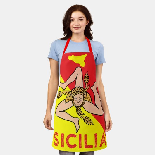 Sicilia Sizilien All-over Print-Schürze Schürze (Getragen)