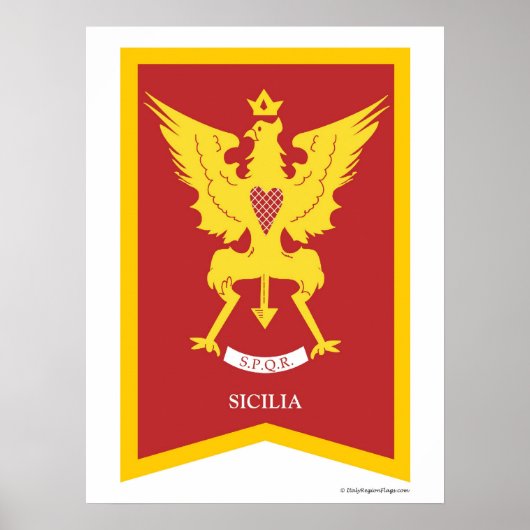 Sicilia Sizilien Region Poster (Vorne)