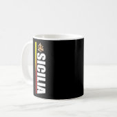 Sicilia Soccer Gifts Proud Sicilian Trinacria Flag Kaffeetasse (Vorderseite Links)