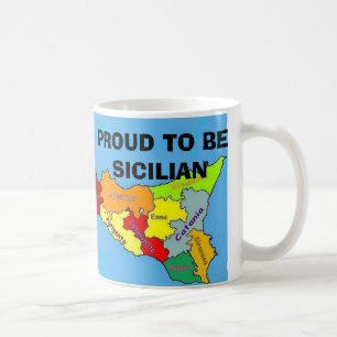 Sicilia, stolzes sizilianisches kaffeetasse