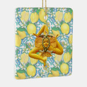 Sicilia Trinacria Blume Lemon Sicily Italien Flora Keramikornament (Rechts)