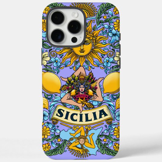 Sicilia Trinacria iPhone 16 Pro Max Fall Case-Mate iPhone Hülle (Rückseite)