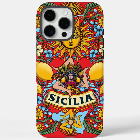 Sicilia Trinacria iPhone 16 Pro Max Fall Case-Mate iPhone Hülle (Rückseite)