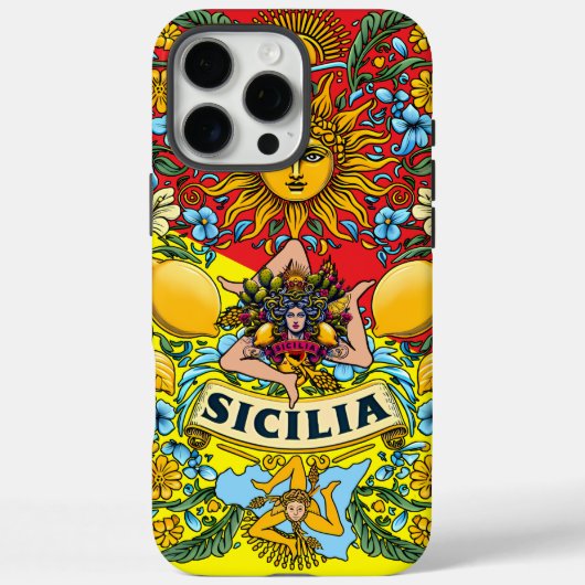 Sicilia Trinacria iPhone 16 Pro Max Fall Case-Mate iPhone Hülle (Rückseite)
