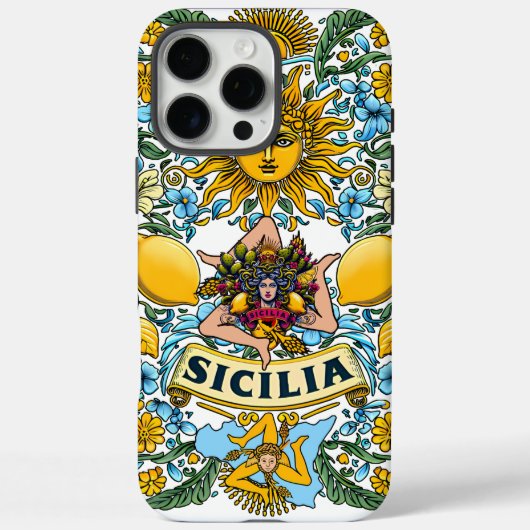 Sicilia Trinacria iPhone 16 Pro Max Fall Case-Mate iPhone Hülle (Rückseite)