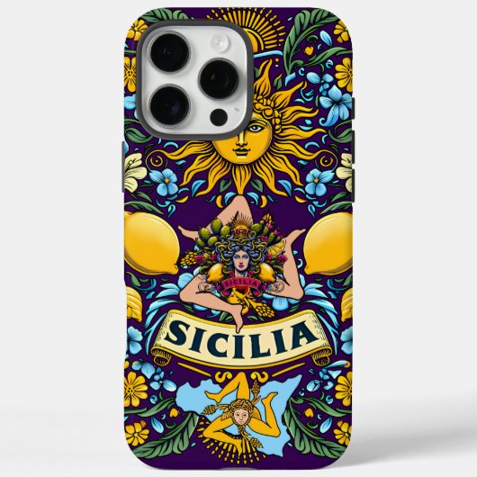 Sicilia Trinacria iPhone 16 Pro Max Fall Case-Mate iPhone Hülle (Rückseite)