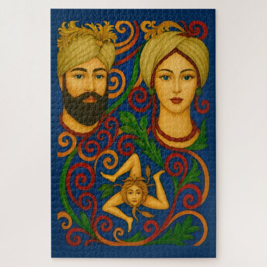 Sicilia Trinacria Jigsaw Puzzle (Vertikal)