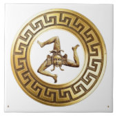 Sicilia Trinacria Wall Tile Fliese (Vorderseite)