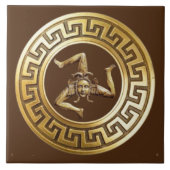 Sicilia Trinacria Wall Tile Fliese (Vorderseite)