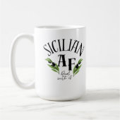 Sicilian AF - Deal With It - Funny Heritage Kaffeetasse (Links)