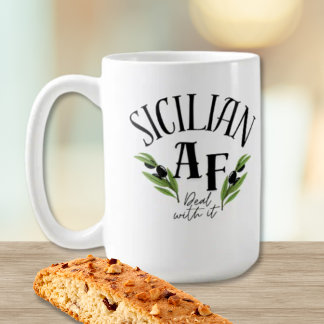 Sicilian AF - Deal With It - Funny Heritage Kaffeetasse