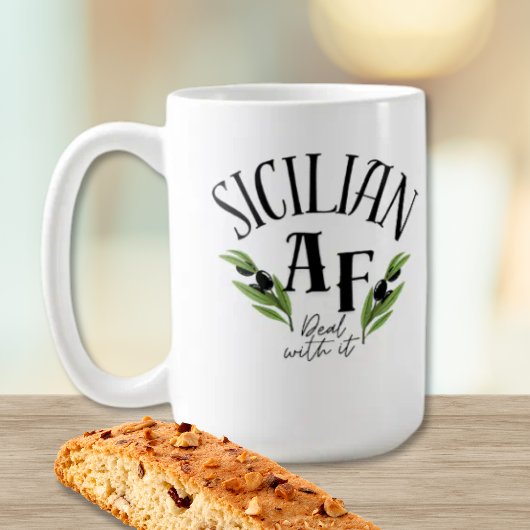 Sicilian AF - Deal With It - Funny Heritage Kaffeetasse