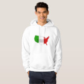  Sicilian American Italian Patriot USA Map  Hoodie (Vorne ganz)