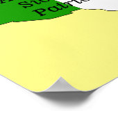 Sicilian American Italian Patriot USA Map Poster (Ecke)