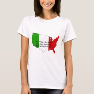 Sicilian American Italy USA Map T - Shirt