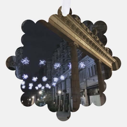 Sicilian Avenue Holborn London UK Christmas Foto Ornament Karte (Vorderseite)
