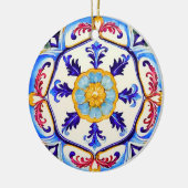 Sicilian Baroque Flower I Keramik Ornament (Links)