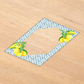 Sicilian Blue Tiles Summer Lemon Boho Wedding Acryleinladungen (Ablage )