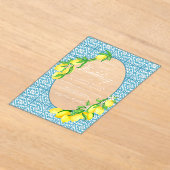 Sicilian Blue Tiles Summer Lemon Boho Wedding Acryleinladungen (Ablage )