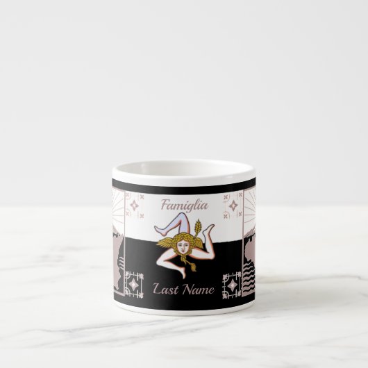 Sicilian Family Personalized Espresso cup Espressotasse (Vorderseite)