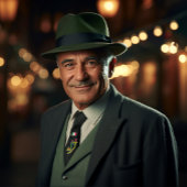 Sicilian Italian Card Ace of Swords Nostalgia Grey Krawatte