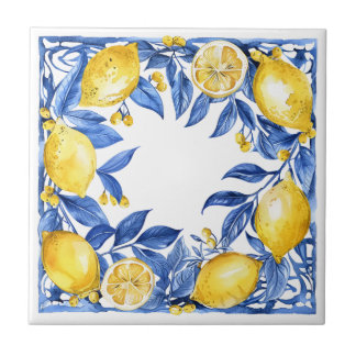 Sicilian Lemon Tiles Pattern Mediterranean Dolce  Fliese