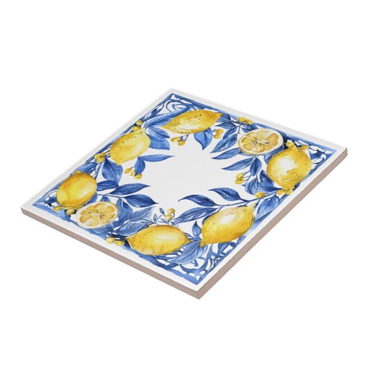 Sicilian Lemon Tiles Pattern Mediterranean Dolce  Fliese (Seite)