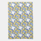 Sicilian Lemon Tiles Pattern Mediterranean Dolce  Geschirrtuch (Vertikal)