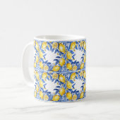 Sicilian Lemon Tiles Pattern Mediterranean Dolce  Kaffeetasse (Vorderseite Links)