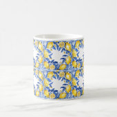 Sicilian Lemon Tiles Pattern Mediterranean Dolce  Kaffeetasse (Mittel)