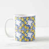 Sicilian Lemon Tiles Pattern Mediterranean Dolce Kaffeetasse (Links)