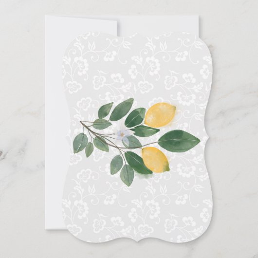 Sicilian Lemons 16 . Geburtstag Einladung (Rückseite)