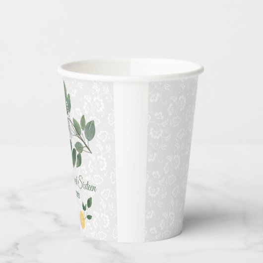 Sicilian Lemons 16 . Geburtstag Pappbecher (Links)