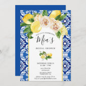 Sicilian Lemons Summer Brautparty Einladung (Vorne/Hinten)