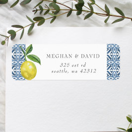 Sicilian Mediterranean Blue Tiles Lemons Wedding