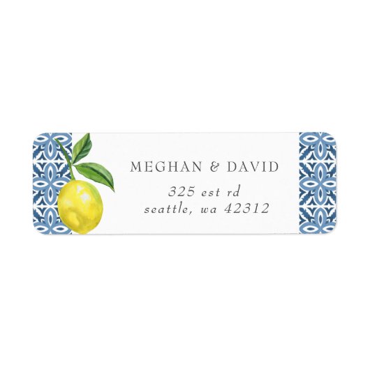 Sicilian Mediterranean Blue Tiles Lemons Wedding (Vorne)