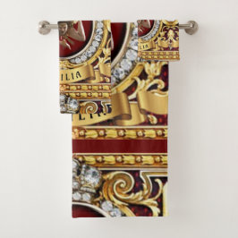 Sicilian Medusa Trinacria Geschenk Gast Badhandtuch Set