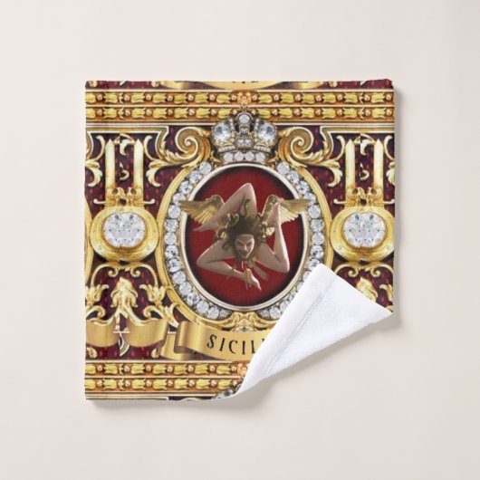 Sicilian Medusa Trinacria Geschenk Gast Badhandtuch Set (Waschlappen)