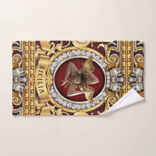 Sicilian Medusa Trinacria Geschenk Gast Badhandtuch Set (Handtuch)