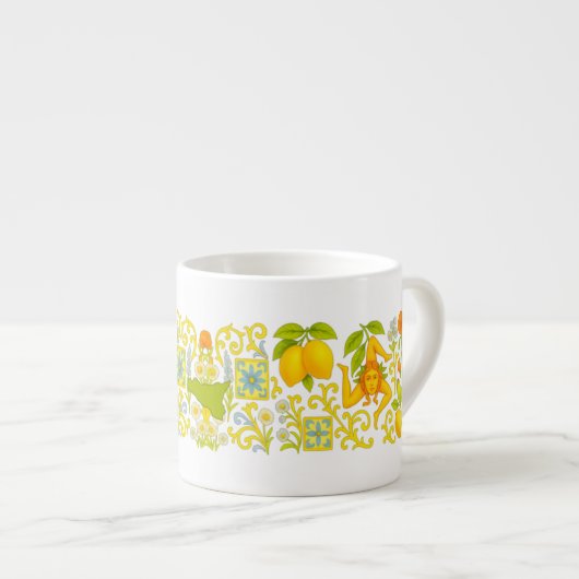 Sicilian Pattern Espresso cup Espressotasse (Vorderseite Rechts)