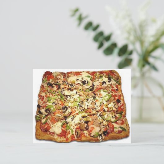 SICILIAN PIZZA PIE POSTKARTE (Stehend Vorderseite)