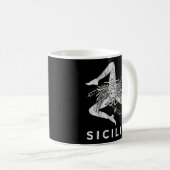 Sicilian Pride Sicilia Sicilian Flag Trinacria Fad Kaffeetasse (VorderseiteRechts)