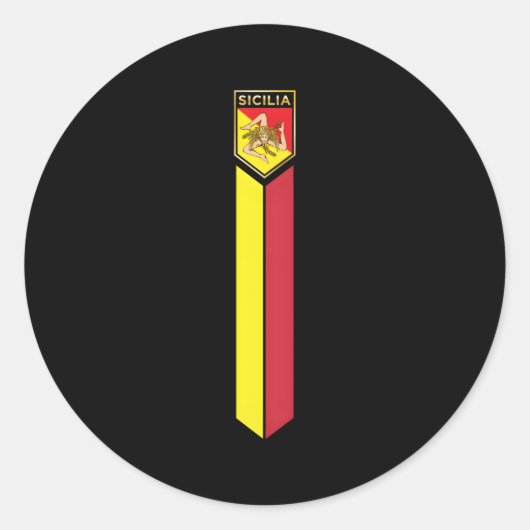 Sicilian Pride Sicilian Flag Jersey Style Runder Aufkleber (Vorderseite)