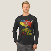 Sicilian Roots USA Flaggenerbe Tri-Blend Shirt (Volle Vorderseite)